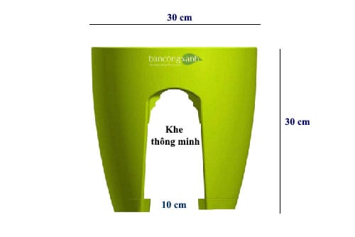 Kích thước chậu treo lan can ban công