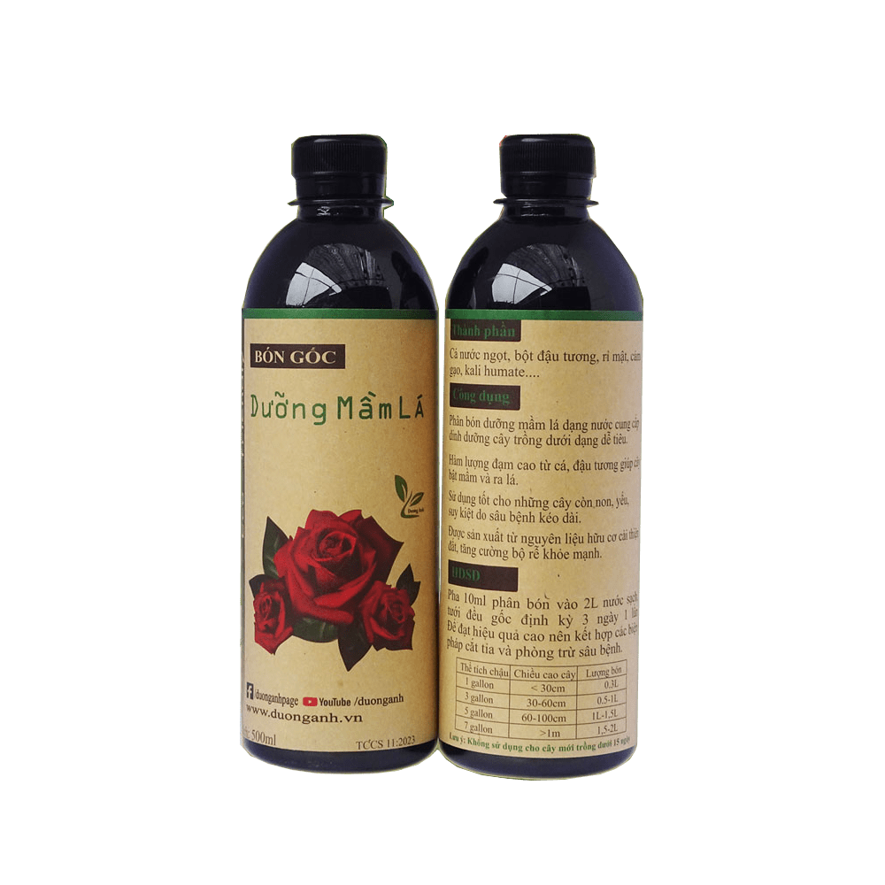 phân bón hữu cơ dưỡng mầm lá hoa hồng