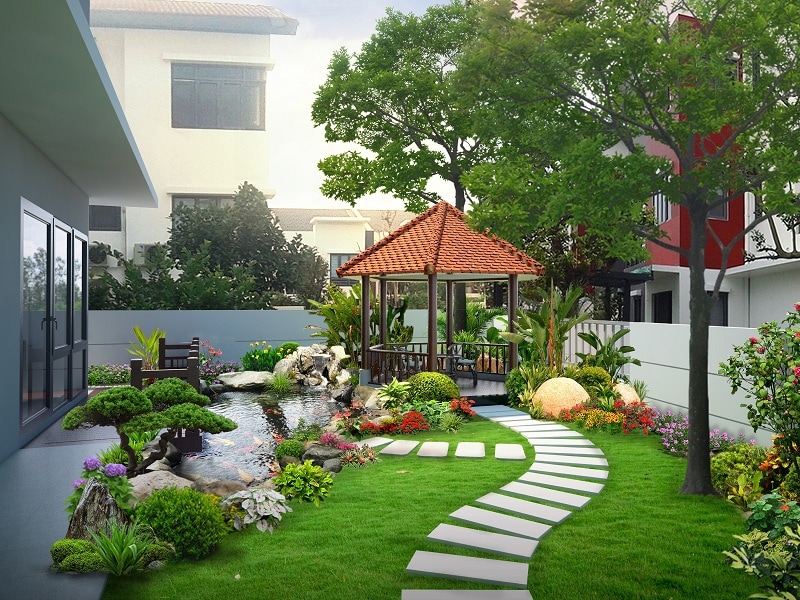 Ý tưởng trang trí sân vườn cho nhà phố cực hay 3