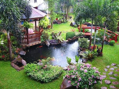 Ý tưởng trang trí sân vườn với hồ cá đẹp vạn người mê 2
